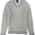 thumbnail image 1 of Alfani Mens v-neck Knit Sweater, Grey, Large, 1 of 2