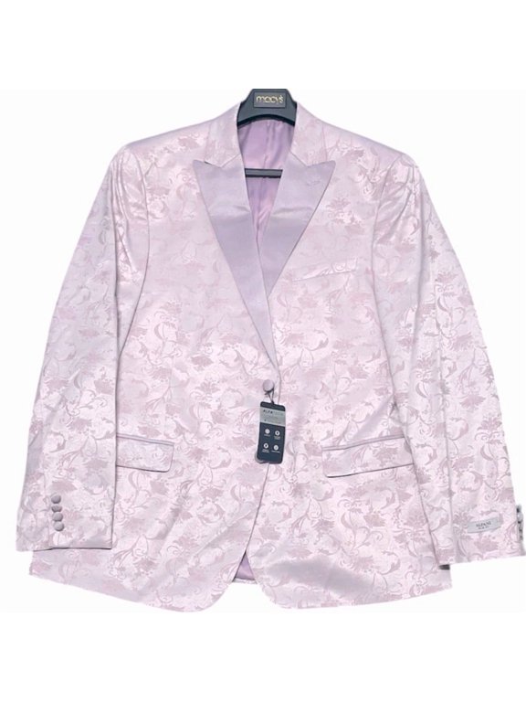 Mens Slim fit Dinner Jacket Blazer 40 L Light Pink Floral