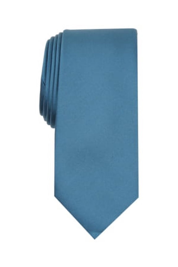 PETROL Men's Solid Texture Slim Silk Blend Tie, O/S