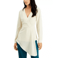thumbnail image 1 of Alfani Womens Solid Pullover Blouse, Off-White, Large, 1 of 4
