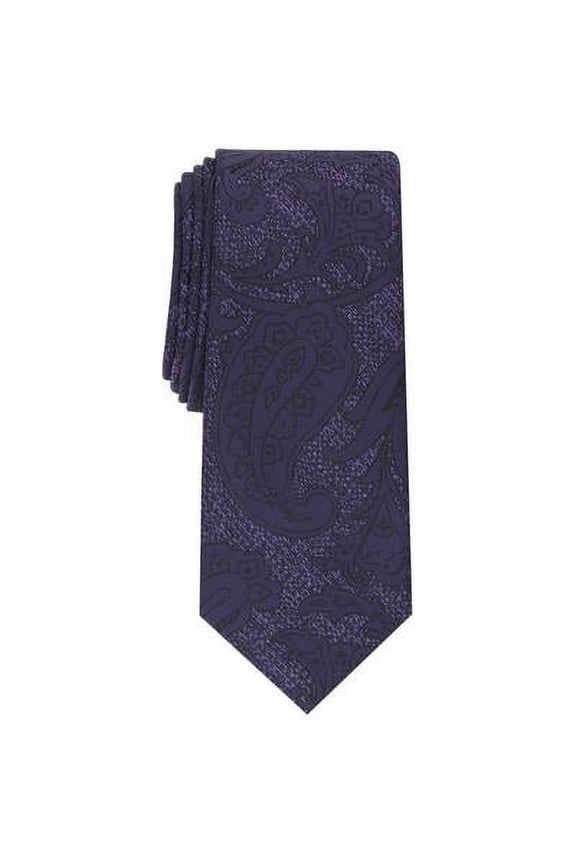 PURPLE Men's Shearn Paisley Silk Blend Textured Slim Tie, O/S