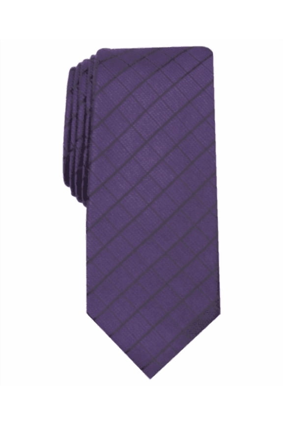 PURPLE Men's Slim Grid Tie, US One Size