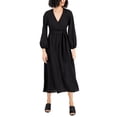 thumbnail image 1 of Alfani Petite Belted Faux Wrap Dress Deep Black PS, 1 of 1