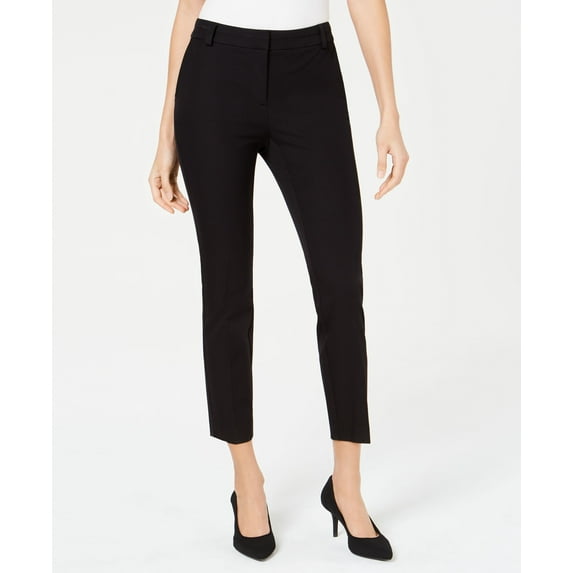 Alfani Petite Bi Stretch Slim Leg Pants Deep Black 4P