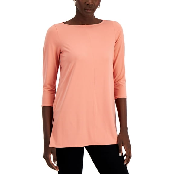 Alfani Petite Boat Neck Tunic Sunrise Co PS