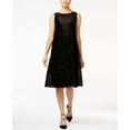 thumbnail image 1 of Alfani Petite Burnout Fit Flare Dress Optic Dimension 10P, 1 of 3