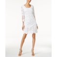 thumbnail image 1 of Alfani Petite Crochet Shift Dress Bright White PM, 1 of 1