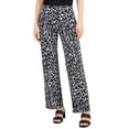 thumbnail image 1 of Alfani Petite Knit Wide Leg Pant Text Zebra Black PXS, 1 of 1