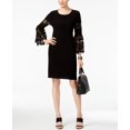 thumbnail image 1 of Alfani Petite Lace Sleeve Dress Deep Black 2P, 1 of 1