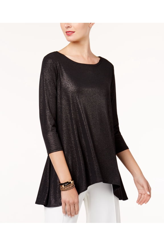 Petite Metallic Swing Top Deep Black PXS