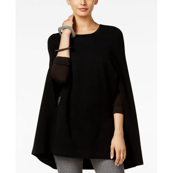 Alfani Petite Milano Cape Deep Black PL