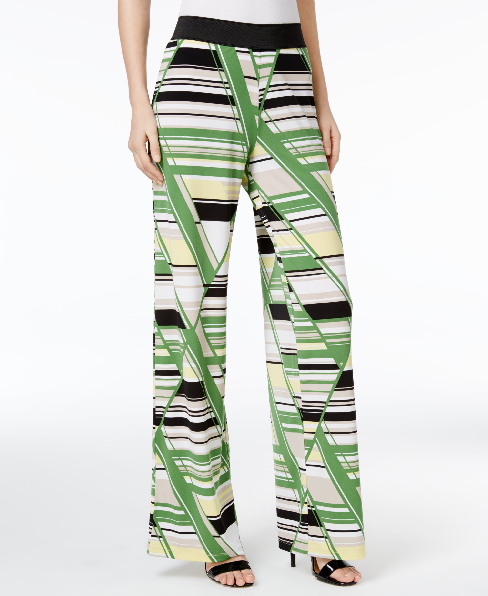 Alfani Petite Printed Palazzo Pants Angle Color Block PXS Walmart