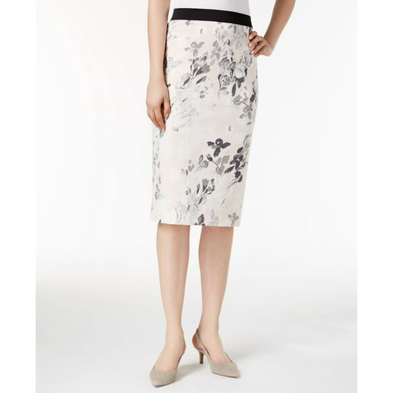 Alfani Petite Printed Pencil Skirt Flutter PS