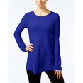 thumbnail image 1 of Alfani Petite Ribbed Swing Sweater (Modern Blue, PL), 1 of 1