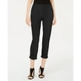 thumbnail image 1 of Alfani Petite Ruffle Hem Ankle Pants Deep Black 6P, 1 of 1