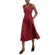 ALFANI Petite Scoop Neck Sleeveless Dress Berry Haze PM
