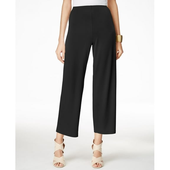 Alfani Petite Soft Knit Dressing Culottes Deep Black PXS