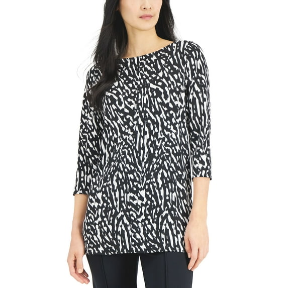 Alfani Petite Tunic Deep Black PS