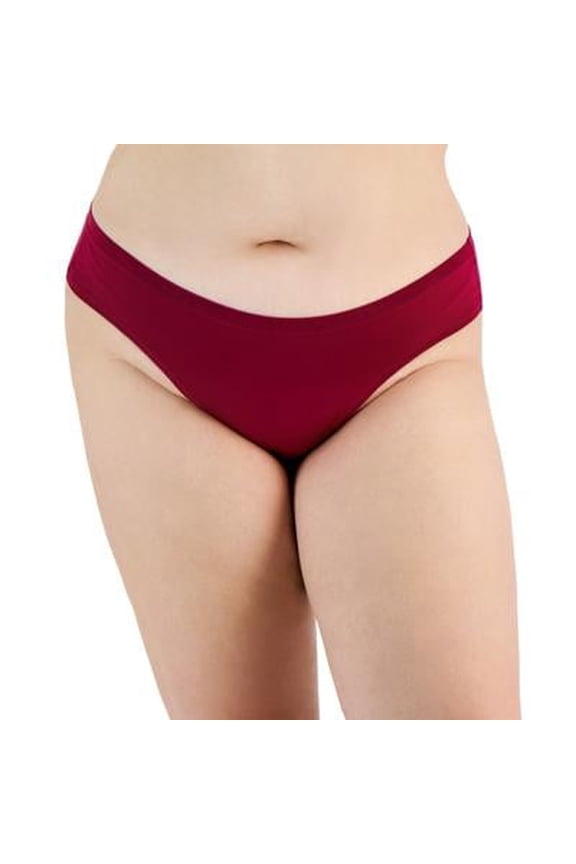 Plus Size Bikini Underwear, Created for Macy's - Beet Red