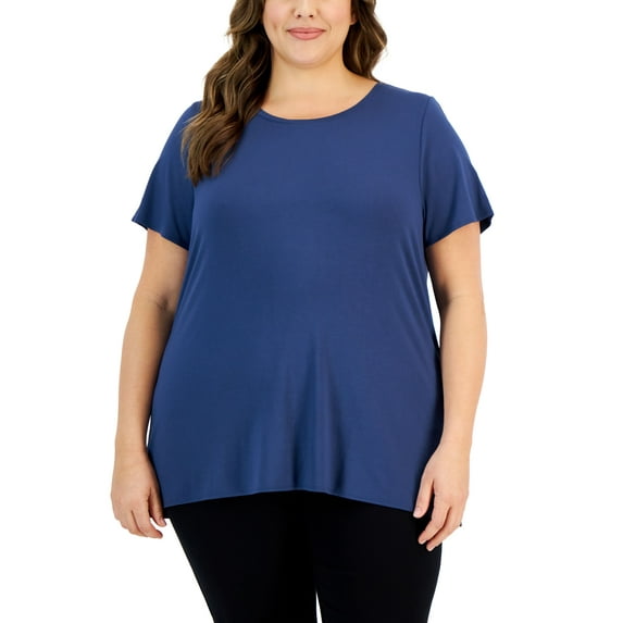 Alfani Plus Size Knit Top Sargasso Sea 3X