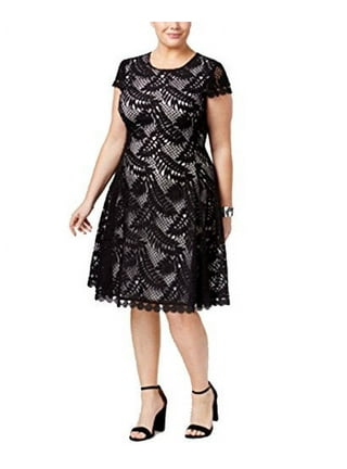 Alfani plus dress with decorative neckline  Plus dresses, Dress size chart  women, Black plus size dress