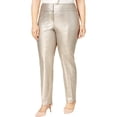 thumbnail image 1 of Alfani Plus Size Metallic Pants Matte Gold 24W, 1 of 2