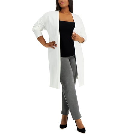Alfani Plus Size Open Front Duster Cardigan Ca Calla Lily 0X
