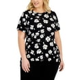 thumbnail image 1 of Alfani Plus Size Printed T-Shirt Deep Black 0X, 1 of 1