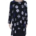thumbnail image 1 of Alfani Plus Size Printed Woven Back Top Black 2X, 1 of 2