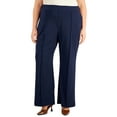 thumbnail image 1 of Alfani Plus Size Pull On Straight Pants Modern Navy 2X, 1 of 1
