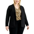 thumbnail image 1 of Alfani Plus Size Shawl Collar Blazer Deep Black 1X, 1 of 1