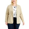 thumbnail image 1 of Alfani Plus Size Shawl Collar Blazer Fresh Almond 0X, 1 of 1