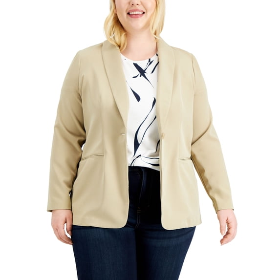 Alfani Plus Size Shawl Collar Blazer Fresh Almond 0X