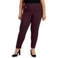 thumbnail image 1 of Alfani Plus Size Tummy Control Pull On Skinny Pants Rich Malbec 16W, 1 of 1