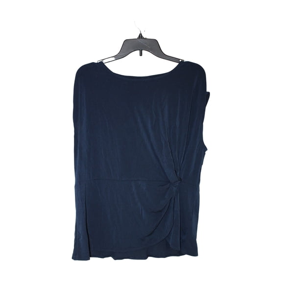 Alfani Plus Size Twisted Top, Created for Macy's, modern navy, Size 1X