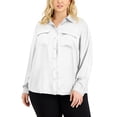 thumbnail image 1 of Alfani Plus Size Utility Blouse White 0X, 1 of 1