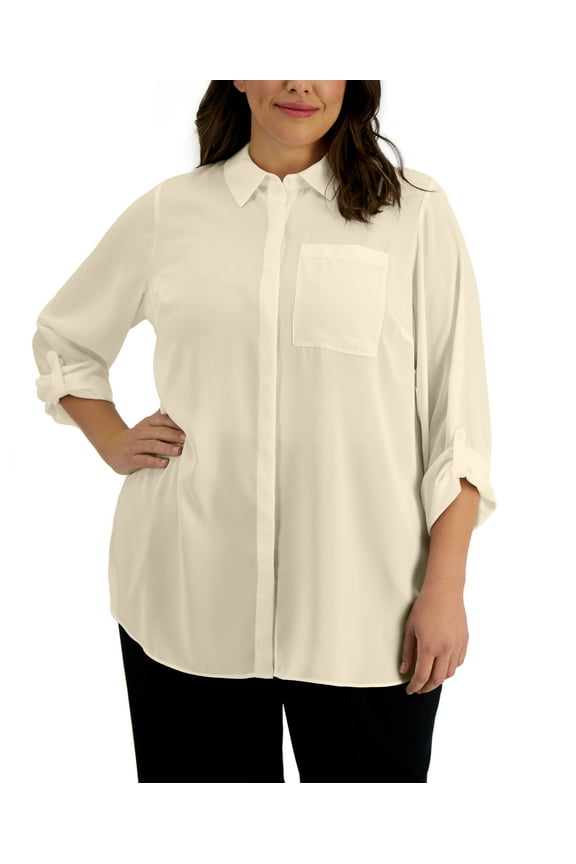 Plus Size Utility Tunic Fresh Almond 2X