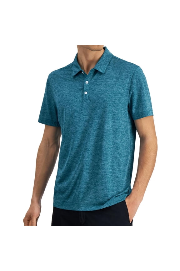 Mens Ethan Performance Polo Shirt, Blue, X-Large