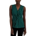 thumbnail image 1 of Alfani Printed Twist Front Sleeveless Top Rain Forest Green M, 1 of 1