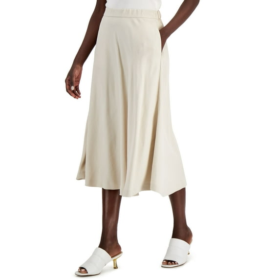 Alfani Pull On Midi Skirt Oatmeal 10