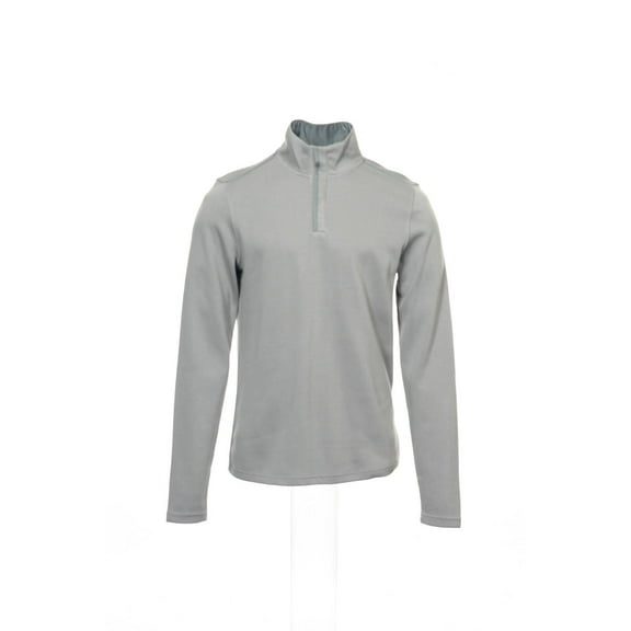 Alfani Red Light Gray Half Zip Sweatshirt 1/2 , Size Small