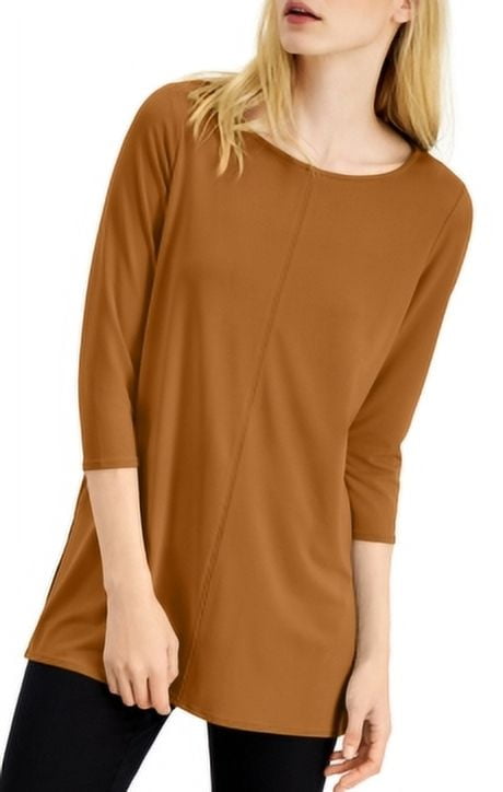 Alfani SUNSET LILY Women's 3/4-Sleeve Tunic Knit Top, US X-Small