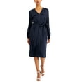 thumbnail image 1 of Alfani Satin Utility Shirtdress Navy S, 1 of 1