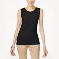 thumbnail image 1 of Alfani Sleeveless Layering Tank Top, Various Sizes: M/Black, 1 of 1
