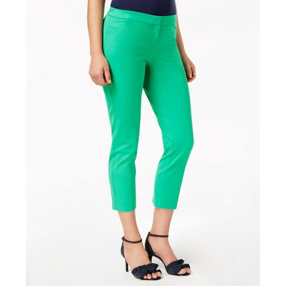 Alfani Slim Leg Ankle Pants Canary Green 8
