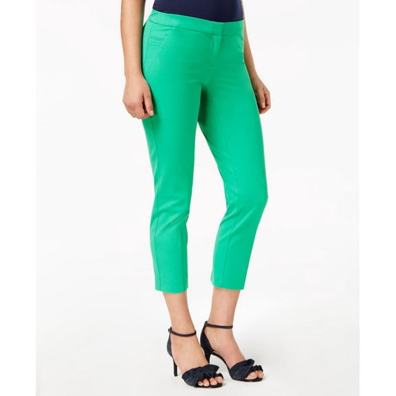 Alfani Slim Leg Ankle Pants Canary Green 8