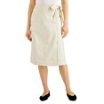 thumbnail image 1 of Alfani Tie Faux-Wrap Skirt Oatmeal 6, 1 of 1