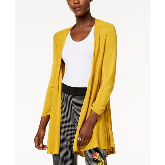 Alfani Tiered Cardigan Gold M