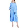thumbnail image 1 of Alfani Tiered Midi Dress Periwinkle Blue 14, 1 of 1