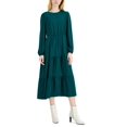 thumbnail image 1 of Alfani Tiered Midi Dress Rain Forest Green 8, 1 of 1